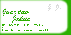 gusztav jakus business card